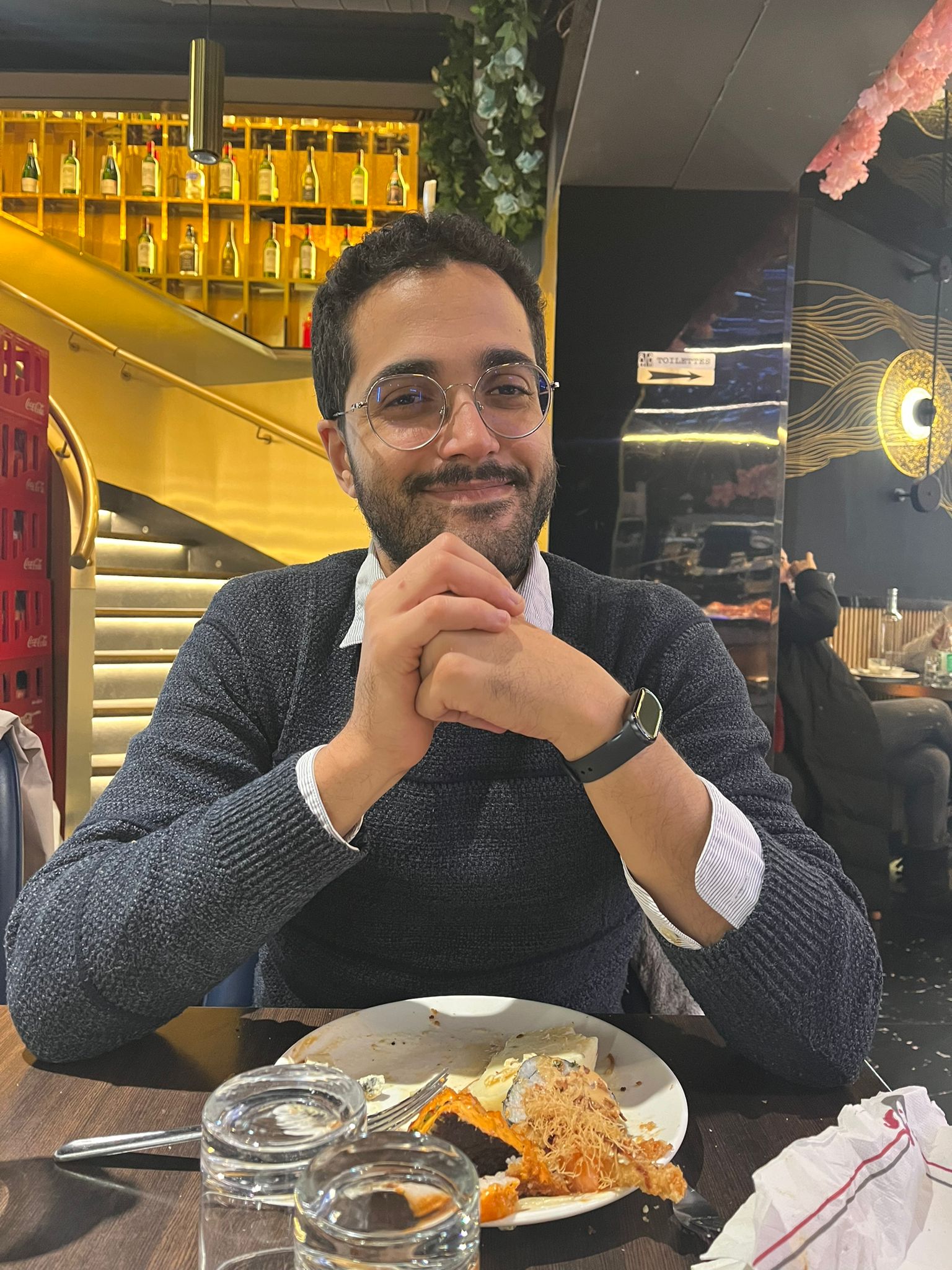 smiling after a meal